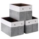 thumbnail image 1 of cestas de almacenamiento plegables, cesta de tela de lona plegable, caja cúbica, organizador resistente con asas, ideal para el hogar, la oficina, la habitación de los niños y el armario., 1 of 5