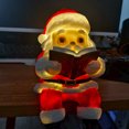 thumbnail image 4 of Adornos navideños, decoraciones navideñas, regalos de Navidad, adorno de escritorio de Papá Noel leyendo, luz nocturna de escritorio de Papá Noel, decoraciones festivas, 4 of 9