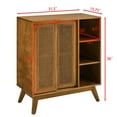 thumbnail image 3 of Kojooin Sideboard Cabinet, Mid Century Modern Rattan Buffet Cabinet With Adjustable Shelf, Solid Wood Feet & Rattan Cabinet Doors For Living Room Kitchen Dining Room Bedroom, 3 of 7