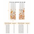 thumbnail image 6 of Fsddascl Orange Leaves Fall Blackout Curtains for Bedroom/Living Room, Thermal Insulated Kitchen Curtains, Autumn Bird Pastoral Botanical Grommet Darkening Window Treatment Drapes 52"x63"x2, 6 of 6