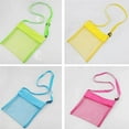thumbnail image 4 of Sacs de Plage en Maille Colorée pour Enfants Sac de Jouets Filtrant Portable Sacs de Rangement pour Jouets Sacs de Plage Rose Rouge, 4 of 9