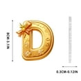 thumbnail image 2 of Golden 26 Alphabet Christmas 2D Acrylic Ornaments - 1pc 3.1in(8cm) Cute Backpack & Car Pendant Decor, Festive Holiday Letter Hanging Accessories for Christmas Tree Home Decoration, D, 2 of 7