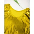 thumbnail image 5 of YIZYIF Kids Girls Shiny Metallic Crop Top with A-Line Pleated Skirt Set Dance Stage Performance Set Dancewear, 5 of 7