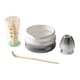 thumbnail image 1 of 4 piezas de batalla de matcha japonesa, cerámica tradicional matcha tazón, juego de de té, para comedor negro, 1 of 9