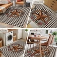 thumbnail image 6 of Farmhouse Country Area Rugs 4x6 ft Star Bless This Home Black Buffalo Plaid Washable Rug Non Slip Indoor Carpet Absorbent Floor Mat for Living Room Bedroom Dining Room, 6 of 9