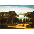thumbnail image 2 of Chambers, Thomas 32x24 Gold Ornate Wood Framed with Double Matting Museum Art Print Titled - Lake George and the Village of Caldwell, 2 of 4
