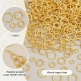 360Pcs 4 Styles Alloy Soldered Closed Jump Rings Round Golden 6~12x1~1 ...