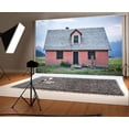 thumbnail image 1 of XDDJA Polyester Fabric 7x5ft Spring Backdrop Nature Landscape Mountain Rustic Brick House Grass Field Blue Sky White Cloud Outdoor Photography Background Kids Adults Photo Studio Props, 1 of 3