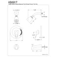 thumbnail image 2 of Kingston Brass KB691T Tub and Shower Trim Only, Polished Chrome, 2 of 2