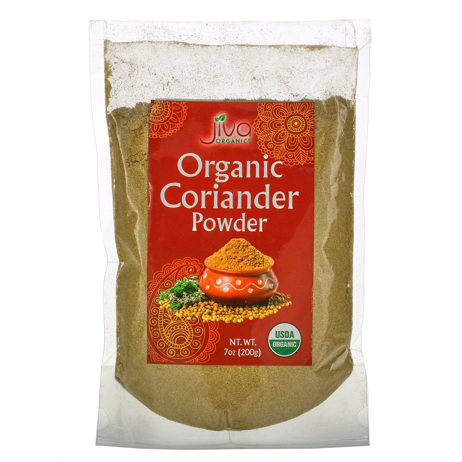 Jiva Organics Ground Coriander, 7 Oz