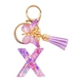 thumbnail image 3 of RKSTN Keychains for Women Initial Letter Keychains for Women Tassel Purple Cute Car Keychain for Wallet Backpack Bag, 3 of 4