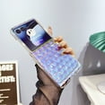 thumbnail image 5 of ELEHOLD for Motorola Razr 40 Ultra Gradient Glitter Pattern Slim Lightweight Protective Shockproof Girls Women Case for Motorola Razr 40 ultra,Blue, 5 of 6