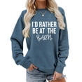 thumbnail image 4 of I'd Rather Be At The Barn Sweatshirts for Women 2025 Long Sleeve Crewneck Sweatshirt Pullover Tops Fall Winter Outfits, 4 of 5