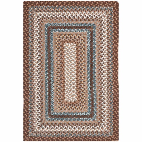 Plymouth 5 x 8 Braided Rug in Blue Mist