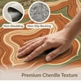 thumbnail image 6 of ODIKA Orange Boho Burnt Swirl Waves Bordered Repeating Motifs Creamy Pet Friendly & Kids Safe for Bedroom, Bedside, Nursery, 6 of 7