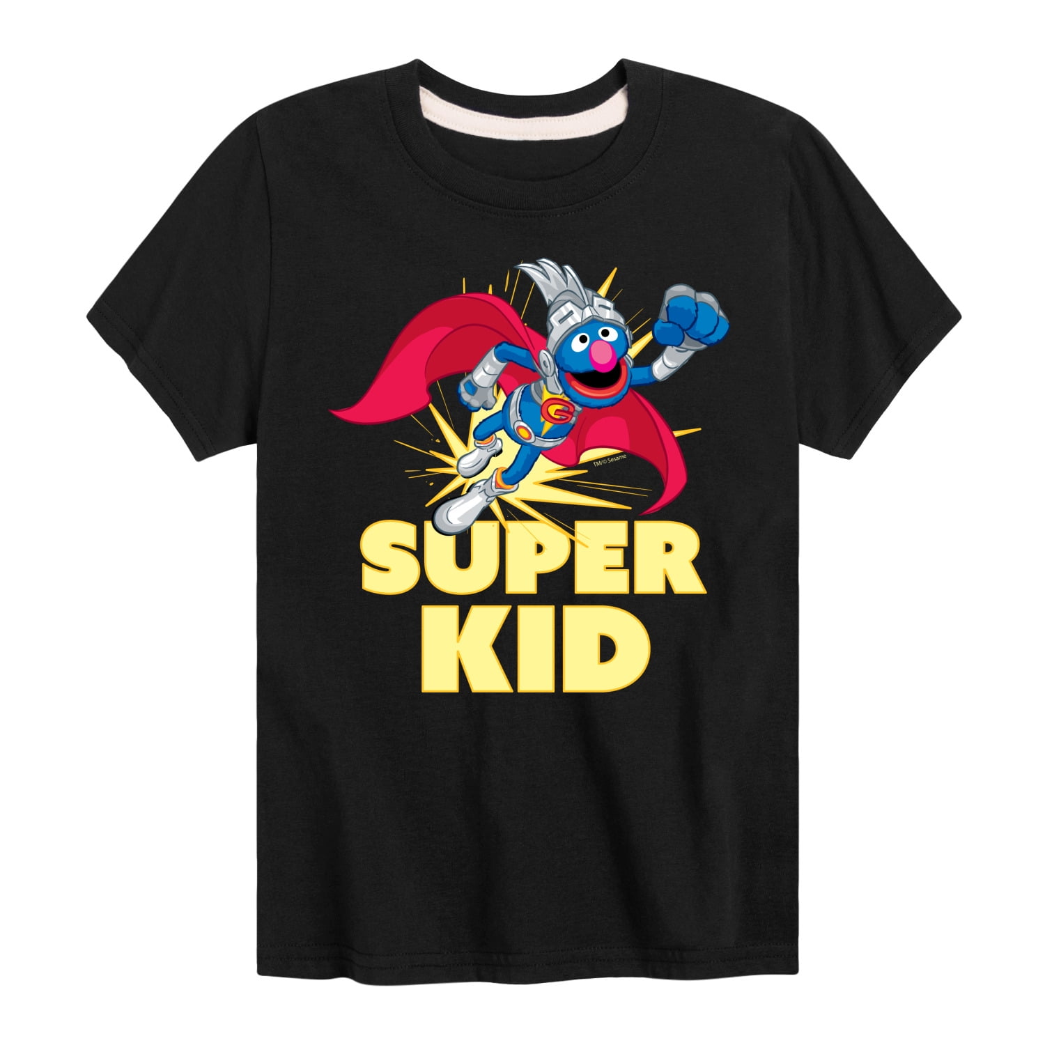 Sesame Street - Grover Super Kid - Toddler and Youth Short Sleeve Graphic T-Shirt
