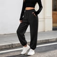 thumbnail image 2 of XUNKUSGA Women's Baggy Sweatpants Casual High Elastic Waist Cinch Bottom Sweat Pants Soft Comfy Solid Color Joggers Athletic Pants with Pockets and Drawstring S, 2 of 10