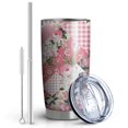 thumbnail image 2 of 20 Oz Pioneer Flower Coffee Tumbler Double Wall Insulated Stainless Steel Water Bottle | Metal Reusable Thermoses Flask with Cup Cap | Leak & Sweat Proof with Anti-Dust Lid, 2 of 7