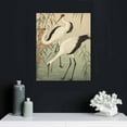 thumbnail image 4 of Nawypu Vintage Japanese Crane Wall Art Reeds in Heron Wall Art Bathroom Wall Art Canvas Art Poster Wall Art Picture Print Modern Family Bedroom Decor 16x20 inch Frame-Style, 4 of 4