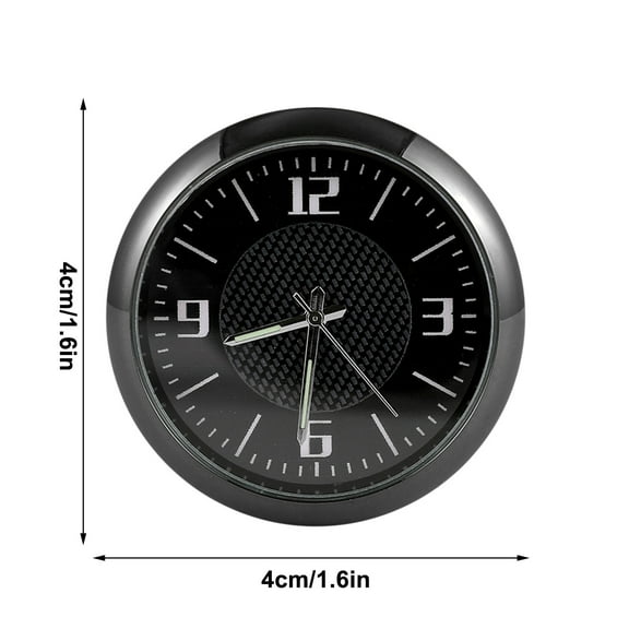 Fnyoxu 4inch Dashboard Fluorescent Clock - Mini Car Sticked To Watch Car Truck Dashboard and Vent Mini Car Clock