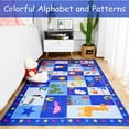 thumbnail image 2 of TWINNIS Kids Playmat Rugs ABC Educational Learning Area Rugs Carpet for Kids Playroom Classroom,3’x5',Blue, 2 of 7