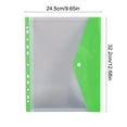 thumbnail image 3 of A4 Loose Leaf File Pouch, 11 Hole Transparent File Pouch, Multicolor Plastic Document Storage Bag with Snap Button, Durable Lightweight Office Binder Folder Organizer, 3 of 6