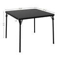 thumbnail image 2 of Huisuilinss Folding Table 33.6 inch Square Folding Card Table for Home Office Indoor Small Spaces, Table Foldable With PU Soft Cushion,Portable for Outdoor Dining Panic Patio Balcony Backyar, 2 of 6