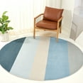thumbnail image 2 of SAFAVIEH Orwell Christabella Solid Striped Area Rug, Blue/Grey, 5'3" x 7'7", 2 of 10