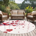 thumbnail image 4 of Red Valentines Day Round Area Rug 5Ft Washable Circle Rugs for Living Room Bedroom, Red Love Heart Tree Non-Slip Carpet Floor Mats Indoor Outdoor Carpet Runner Aesthetic Home Decor, 4 of 8