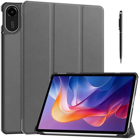 Case for Xiaomi Redmi Pad 2 11 inch 2025, Tri fold Slim Hard Shell Smart Protective Cover with Multi-Angle Stand, Auto Sleep/Wake, Universal Stylus Pen