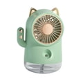 thumbnail image 4 of Ventilador nebulizador de agua, ventilador eléctrico de escritorio para viajes de oficina Verde, 4 of 7