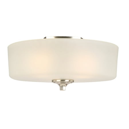 Design House Ceiling Mount - Design House 578377 Perth 3-Light Flush Mount Ceiling Light, Satin Nickel