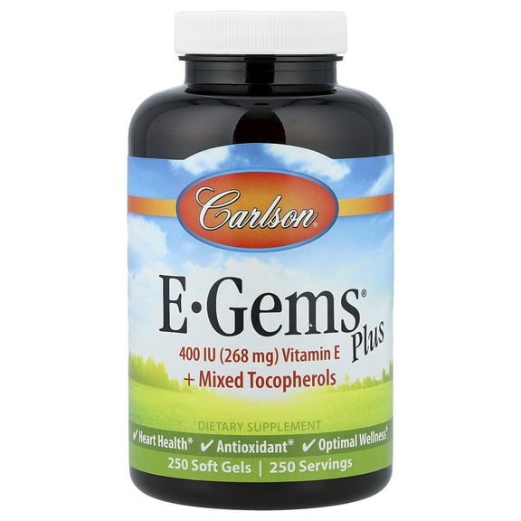 Carlson E-Gems Plus, 400 IU (268 mg), 250 Soft Gels