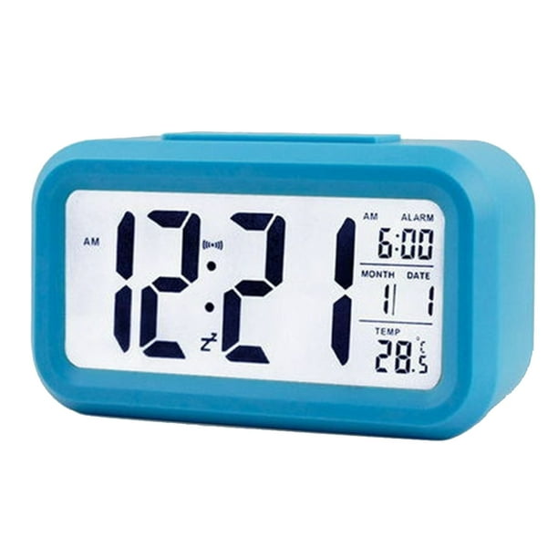Reloj de escritorio eléctrico Alarma electrónica Reloj digital con pantalla LED grande Reloj de escritorio con calendario de tiempo de datos Methold JJ19089-03B