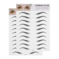 thumbnail image 3 of PIXNOR 2 Feuilles 3D Cheveux Réalistes Autocollant de Transfert de Sourcils d'Imitation Imperméable pour les Femmes, 3 of 7