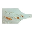 thumbnail image 2 of Animal Cutting Board, Traditional Koi Carps Spots Oriental Items Representing Love Nautical Theme, Decorative Tempered Glass Cutting and Serving Board, Wine Bottle Shape, Orange Beige, by Ambesonne, 2 of 5