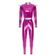 thumbnail image 3 of Haitryli Womens Alien Outer Space Outfits Turtleneck Long Sleeve Jumpsuits Club Party Rave Outfits Hot Pink XXL, 3 of 6