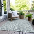 thumbnail image 6 of Addison Rugs Chantille Indoor/Outdoor Traditional Damask Denim Washable Rectangle Rug, 10' x 14', 6 of 6