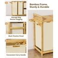 thumbnail image 2 of Enogets Bamboo Laundry Hamper, 140L Large Clothes with Removable Bags & Sorter, 4 Section Organizer, 2 of 7
