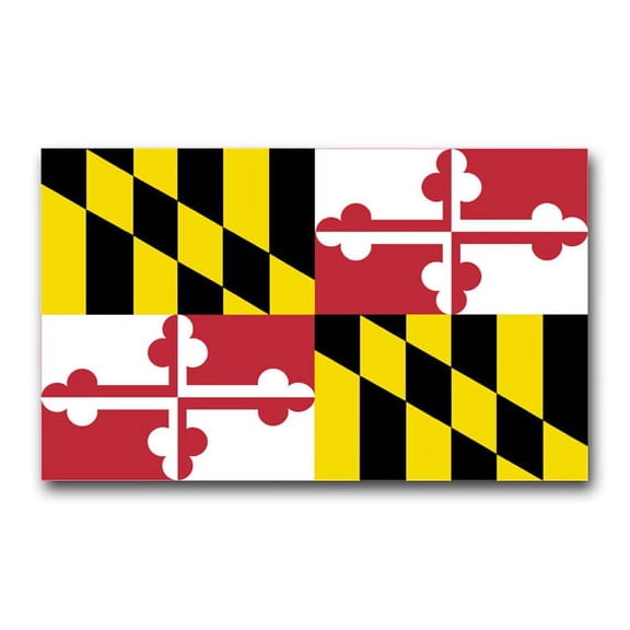 3.8 Inch Maryland State Flag Vinyl Transfer Decal