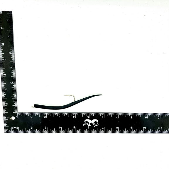 Run Off Lures Replacement Tubed Hooks 7/0 - 4 Pack, Black