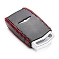 thumbnail image 4 of Vitodeco Leather Key Fob Case Compatible for 2017-2020 Genesis G70, G80, G90, Tailgate, 4-Button, Black/Red, 4 of 6