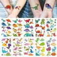thumbnail image 2 of 10 Sheets Tattoo Sticker Safe Cute Dinosaur Waterproof Temporary Body Sticker, 2 of 9