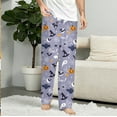 thumbnail image 2 of Halloween Pajama Pants for Women Men Couples Halloweens Spider Pjs Pants Unisex Ghost Pajama Bottom Sleepwear for Halloween Costume Party, 2 of 7