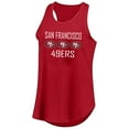 thumbnail image 2 of Women's-Fanatics Christian McCaffrey Scarlet San Francisco 49ers Plus Size Name & Number Tank Top, 2 of 3