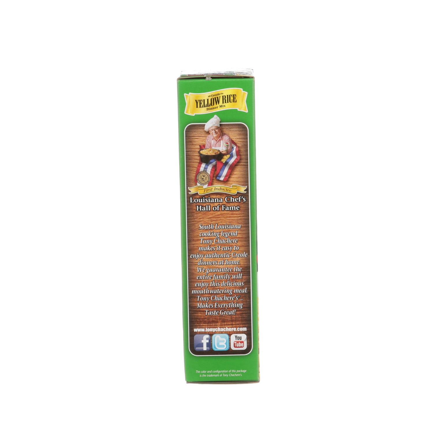 (3 pack) Tony Chachere’s, Yellow Rice, Dinner Mix, Cajun, 7 oz, Shelf-Stable