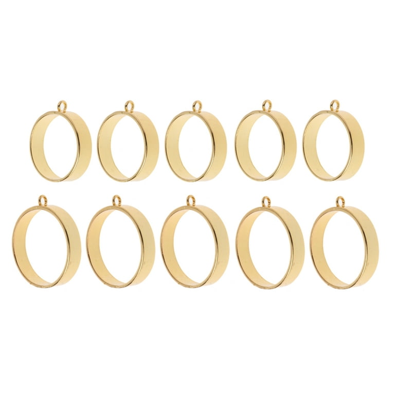 60Pcs Round Open Bezels for Resin Round Open Back Bezel Pendant for Pressed  Flower Resin Earrings Necklace 25 mm Polymer Open Back Frame with 1 Loop