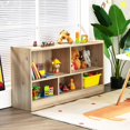 thumbnail image 4 of SLSRFD 5 Cube Bookcase, 2-Tier Wooden Storage Organizer, Modern Open Bookshelf Display Cabinet for Living Room, Bedroom, Hallway, Kids' Playroom, 44"x12"x24"(Natural), 4 of 10