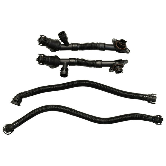NOVAPARTS 4PCS Left and Right Crankcase Vent Pipe for BMW 550i 650i 750i 750Li Alpina B7 X5 X6 xDrive35i N63 4.4L 11157575640 11157575641 11157646086 11157646087