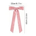 thumbnail image 3 of Long Velvet Bow with Long Streamers Large Decorative Velvet Ribbon Bow, 3 of 7